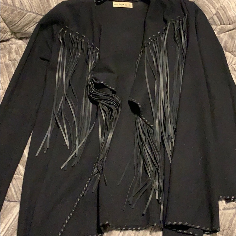 ZARA Knit Tassel Cardigan - Picture 4 of 5